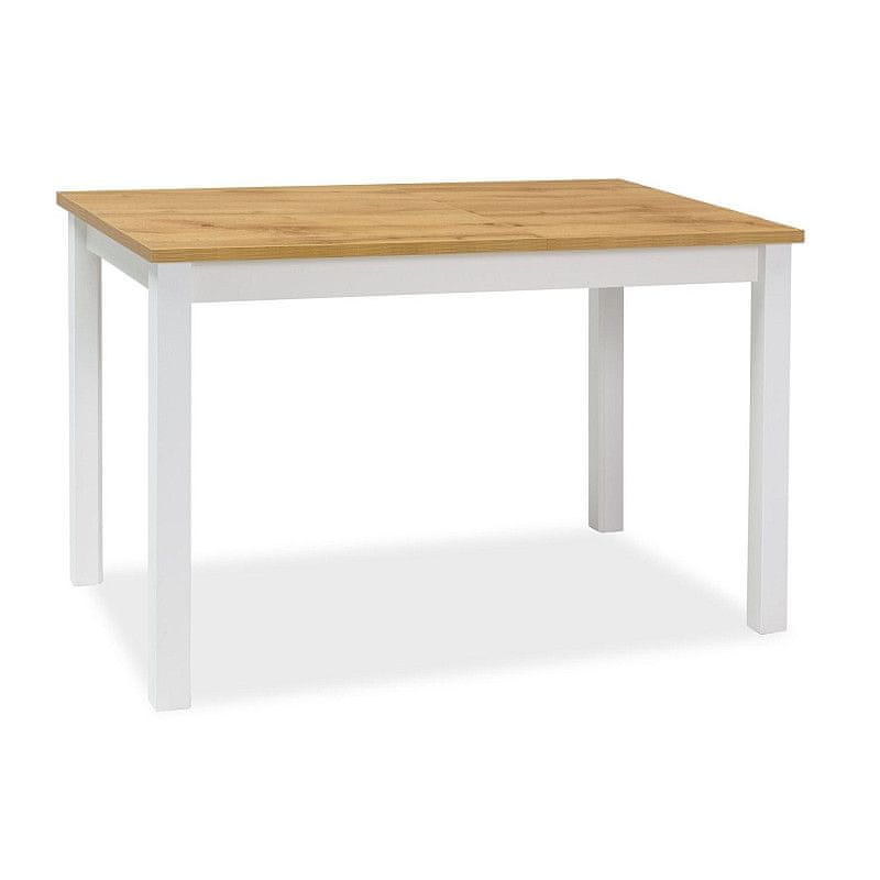 Veneti Malý jedálenský stôl ANTHONY - dub wotan / matný biely